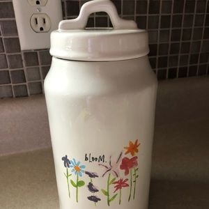 Rae Dunn bloom tall canister.